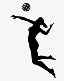 Beach Volleyball Clip Art Transparent Images Gallery - Hitting Volleyball Black And White, HD Png Download, Transparent PNG