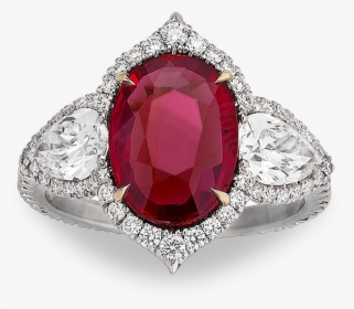 Untreated Ruby And Diamond Ring, - Ring, HD Png Download, Transparent PNG