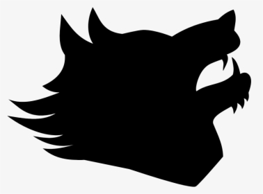 Dog Silhouette Clip Art - Silhouette Of A Wolf Head, HD Png Download, Transparent PNG