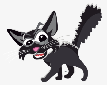 Transparent Cat Clipart - Clip Art Scary Cat, HD Png Download, Transparent PNG
