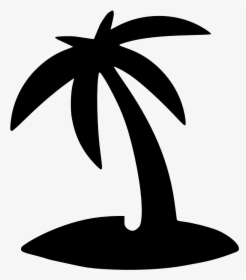 Transparent Island Silhouette Png - Beach Icon Png Transparent, Png Download, Transparent PNG