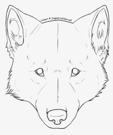 Freeuse Stock Free Wolf Head Lineart - Easy Grey Wolf Face Drawing, HD Png Download, Transparent PNG