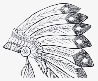 Cultural Appropriation Native American Headdress - Native American Headdress Drawing, HD Png Download, Transparent PNG