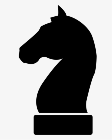 Horse Black Head Silhouette Of A Chess Piece Svg Png - Chess Piece Icon Png, Transparent Png, Transparent PNG