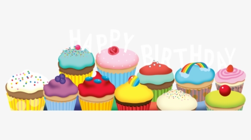 Cupcake Petit Four Muffin Cake Decorating Buttercream - Birthday Cup Cakes Png, Transparent Png, Transparent PNG