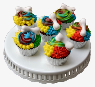 Dog Bone Cupcakes - Dog Birthday Cupcakes, HD Png Download, Transparent PNG