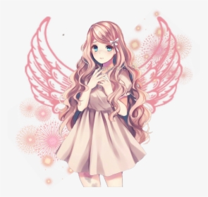 Transparent Anime Angel Png - Anime Girl Drawing Colored, Png Download, Transparent PNG