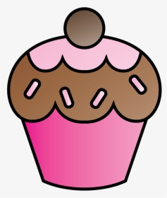 Cupcake Art On Clip Art Cupcake And Pink Cupcakes - Sketsa Gambar Cup Cake, HD Png Download, Transparent PNG
