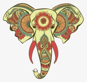 Hinduism Free Png Image - Indian Elephant Drawing Colored, Transparent Png, Transparent PNG