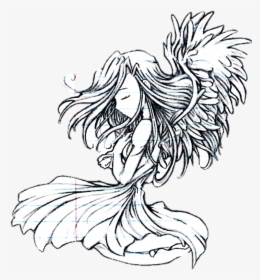 Guardian Angels Tattoo Designs - Anime Guardian Angel Tattoo, HD Png Download, Transparent PNG