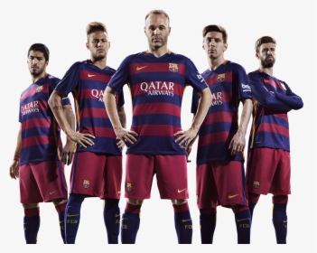 Luis Suarez, Neymar, Andres Iniesta, Lionel Messi & - Messi Neymar Suarez Png, Transparent Png, Transparent PNG