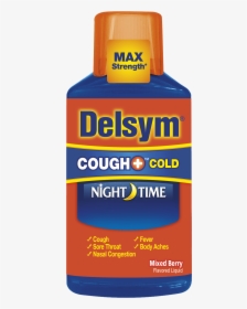 Delsym® Cough Cold Night Time - Cold Medicine For Adults, HD Png Download, Transparent PNG