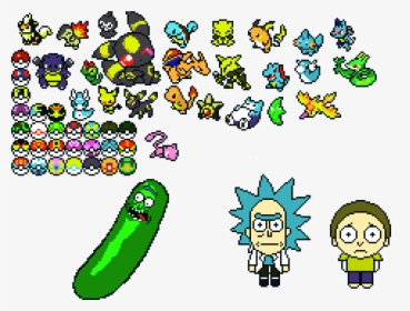 Transparent Rick And Morty Characters Png - Rick And Morty Pixel Art, Png Download, Transparent PNG