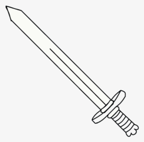 How To Draw Sword - Line Art, HD Png Download, Transparent PNG