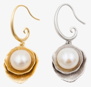 Lotus Leaf Pearl Earrings - Earrings, HD Png Download, Transparent PNG