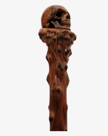 19th Century Skull Walking Stick - Skull Walking Stick Carving, HD Png Download, Transparent PNG