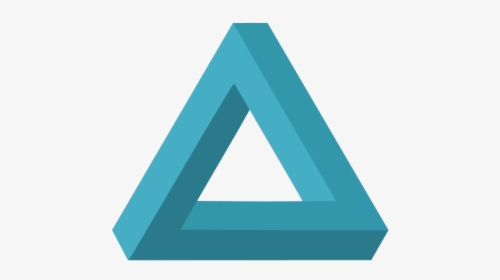 Penrose Triangle Transparent Blue, HD Png Download, Transparent PNG