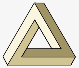 How To Draw Impossible Triangle - Impossible Triangle Drawing, HD Png Download, Transparent PNG