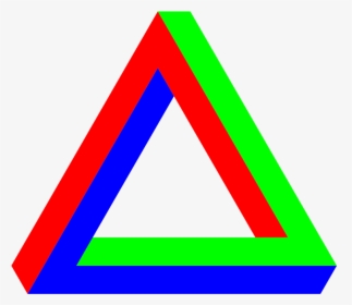 Penrose Triangle Rgb Color Model Green Optical Illusion - Penrose Triangle Clipart, HD Png Download, Transparent PNG