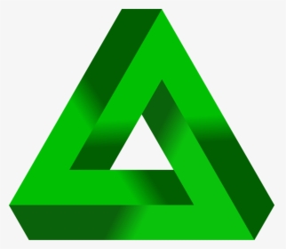 Grass,triangle,symbol - Green Penrose Triangle, HD Png Download, Transparent PNG
