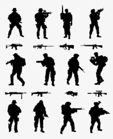 Soldier Silhouette Royalty-free - Soldier Silhouettes, HD Png Download, Transparent PNG