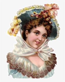 Vintage, Cute, Victorian, Girl, Woman, Antique, Page - Victorian Vintage Woman, HD Png Download, Transparent PNG