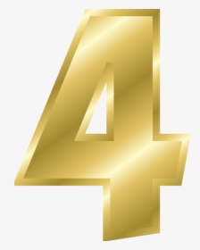 Triangle,symbol,number - Gold Number 4 Png, Transparent Png, Transparent PNG
