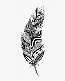 Black And White Feather Clip Art, HD Png Download, Transparent PNG