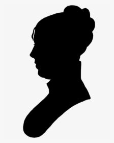 Face Silhouette Woman Black - Silhouette Elderly Woman Face, HD Png Download, Transparent PNG