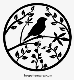 Vectorial Drawing Artistic - Birds On Tree Pattern, HD Png Download, Transparent PNG