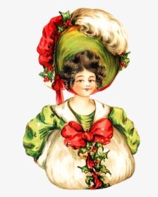 Victorian Christmas Women Clipart - Victorian Christmas Images Png, Transparent Png, Transparent PNG