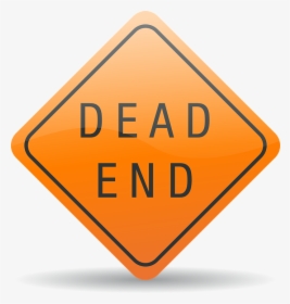 Dead-end, Road Sign, Roadsign, Street, Orange - Animated The End Sign, HD Png Download, Transparent PNG