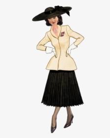 Victorian Ladiespaper Dollsart - New Look Dior Sketch, HD Png Download, Transparent PNG