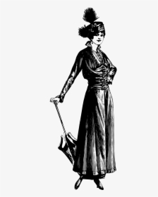 Victorian Woman Retro Woman - Illustration, HD Png Download, Transparent PNG
