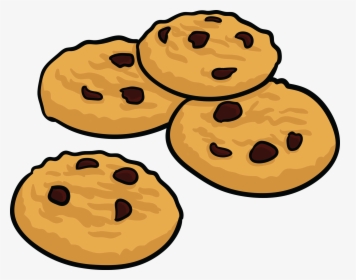 Plate Of Cookies Clipart - Chocolate Chip Cookies Clipart, HD Png Download, Transparent PNG
