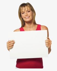 Holding Board Business Woman, HD Png Download, Transparent PNG