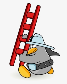 Firefighter Cartoon Ladder Clipart , Png Download - Cartoon Transparent Ladder Png, Png Download, Transparent PNG