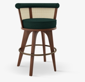 George Bar Chair Handcrafted In Walnut Wood, Ratan - George Bar Chair, HD Png Download, Transparent PNG