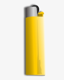 Yellow,lighter,smoking Accessory,vacuum Flask,cylinder,material - Plastic, HD Png Download, Transparent PNG