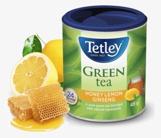 Tetley Honey Lemon Ginseng Green Tea - Tetley Super Green Tea, HD Png Download, Transparent PNG
