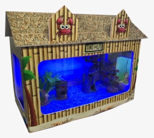 10 Gallon Fish Tank House Tiki Hut - Aquarium, HD Png Download, Transparent PNG