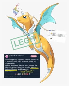 Mega Dragonite Pokemon, HD Png Download, Transparent PNG