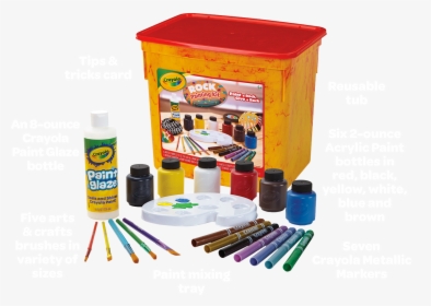 Rock Painting Kit Tips And Tricks Card, Reusable Tub, - Playset, HD Png Download, Transparent PNG