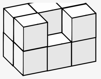 3d Cube Rectangle Block Clipart , Png Download - Tetris 3d Png, Transparent Png, Transparent PNG