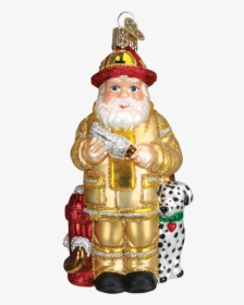 Old World Fireman Santa Ornament - Santa Claus, HD Png Download, Transparent PNG