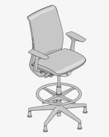 Line Drawing Of 3d Chair, HD Png Download, Transparent PNG