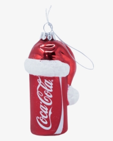 Coca-cola Can With Santa Hat Glass Ornament - Coca Cola Aesthetic Png, Transparent Png, Transparent PNG