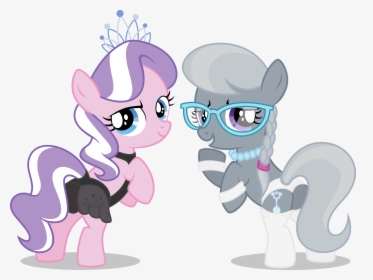 Pony Horse Pink Mammal Cartoon Vertebrate Horse Like - My Little Pony Diamond Tiara And Silver Spoon, HD Png Download, Transparent PNG