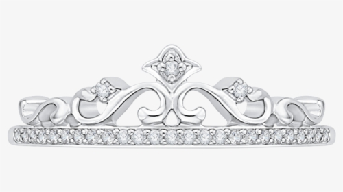 Tiara Ring In 10k White Gold With - Tiara, HD Png Download, Transparent PNG
