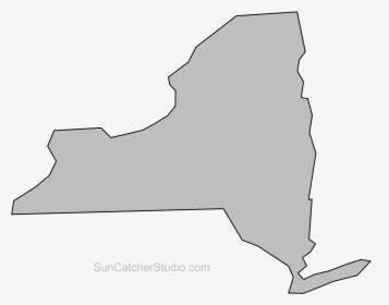 Transparent Nyc Skyline Outline Png - New York Map Shape, Png Download, Transparent PNG